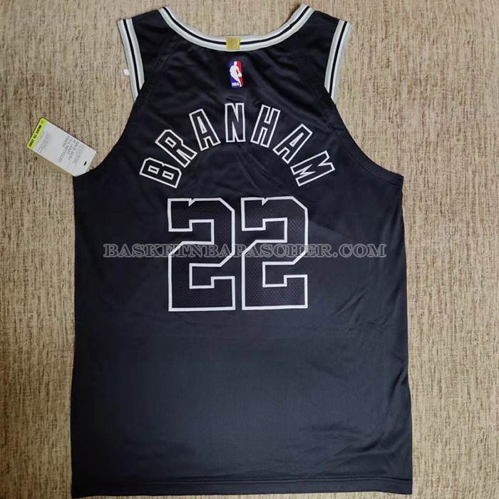 Maillot San Antonio Spurs Malaki Branham NO 22 Classic Authentique 2022-23 Noir